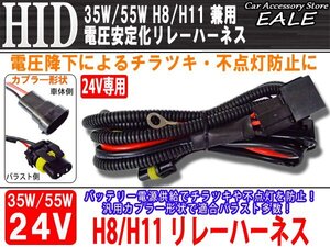 24V用 35W/55W HID 電圧安定化リレーハーネス H8/H11兼用 I-27