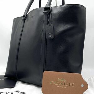 1円〜未使用級 【非売品/ベンツ130周年限定】COACH コーチ トートバッグ ビジネス 肩掛け レザー 本革 ショルダー A4 通勤 メンズ 黒