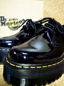 【Dr.MARTENS】ドクターマーチン 1461 クアッド 3ホールシューズ UK6 (25cm ) QUAD PATENT 3EYE SHOE 厚底 エナメル【箱付き極美品】