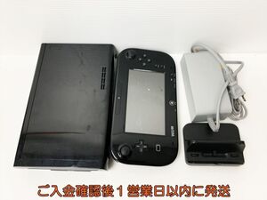 【1円】任天堂 WiiU 本体/ゲームパッド セット 32GB ブラック ニンテンドーWii U 未検品ジャンク 見えるもののみ D11-058rm/G4