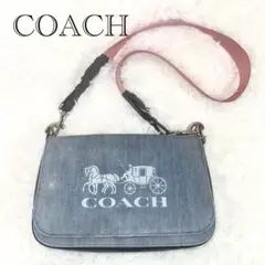 COACH コーチ　デニム　ショルダーバッグ　91137