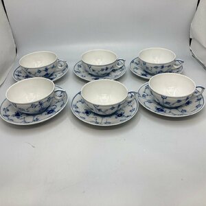 ロイヤルコペンハーゲン ROYAL COPENHAGEN 美品 ブルーフルーテッド カップ＆ソーサー C&S ティーカップ 6客 YN ABF