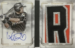 【1/1枚限定】イチロー直書きサイン実使用ジャンボパッチ 2018 Topps Luminaries Game-used Jumbo Letter Patch Auto