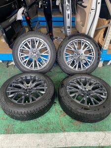 送料無料 LEXUS RX300 235/55R20 102Q DUNLOP WINTERMAXX SJ8 2022/23 20×8J OFF+27 PCD114.3 バリ山 溝あり スタッドレス