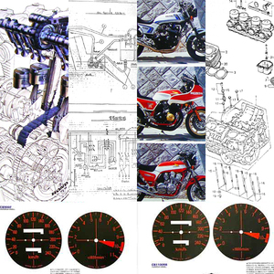 CBシリーズ 冊子　CB-F CB750F CB900F CB1100F CB1100R カタログ　RS1000 オーナーズマニュアル パーツリスト メーター 文字盤