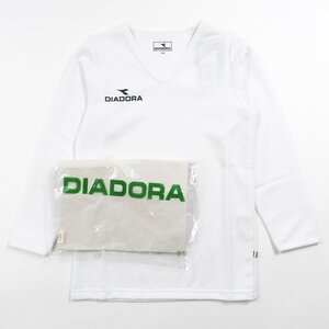 未使用 DIADORA ディアドラ 長袖Tシャツ ホワイト Size 140 #23913 送料360円 スポーツウエア アンダーシャツ