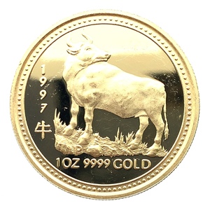  龍 金貨 オーストラリア エリザベス女王2世 1オンス 1997年 24金 純金 31.1g イエローゴールド コイン GOLD コレクション 美品