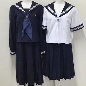 O690/L(中古)埼玉県 和光市立第二中学校 女子制服6点 /旧制服/校章/165A/170A/W72/セーラー/ジャンパースカート/スカート/スカーフ/卒業生