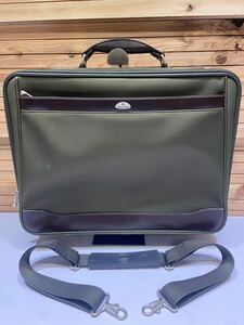 14 HM 【美品】SAMSONITE / サムソナイト 2WAYビジネスバッグ/ナイロン/カーキ×ブラウン バッグ