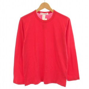 COMME des GARCONS SHIRT 22AW LS TEE カットソー ロンT クルーネック 長袖 ロゴプリント タグ付き S 赤 レッド FJ-T015 メンズ