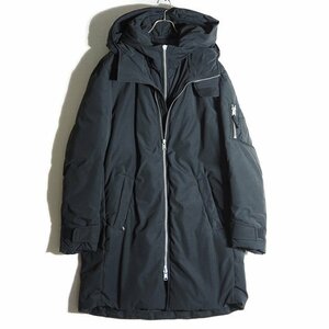 C1025h24　■ALLSAINTS オールセインツ■　SHIELDS PARKA 中綿 ダウン フーデッドコート ブラック S / 黒 ポリアミド コットン フード 秋冬