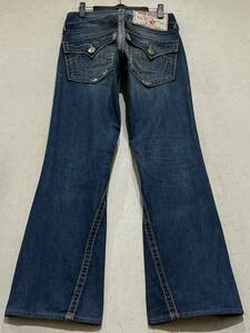 ※TRUE RELIGION トゥルーレリジョン JOEY BIGT オールドマルチ デニムパンツ インディゴ 米国製 28 　　　 BJBD.AA