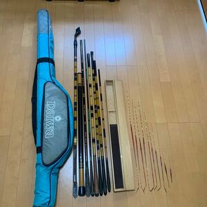 中古　大量　ヘラ竿　フナ竿　鯉竿　ヘラウキ　棒ウキ　ダイワソフトケース　DAIWA　FRC135R