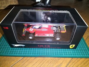 絶版!! マテル1/43 フェラーリ126CK No.27 G.ビルヌーブ　モナコGP 1981 優勝 (エリートシリーズ）