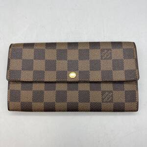 K03032 LOUIS VUITTON ルイヴィトン 長財布 ダミエ ポルトフォイユサラ