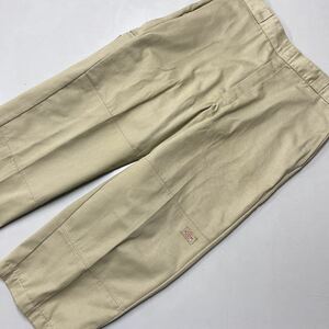 Dickies ディッキーズ ダブルニー ワークパンツ メンズ W36インチ ルーズフィット ボトム ベージュ クロップド丈