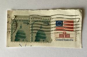 アメリカの切手　Dome of the Capitol　1976-03-05 13＆ Star Flag over Independence Hall　1975-11-15