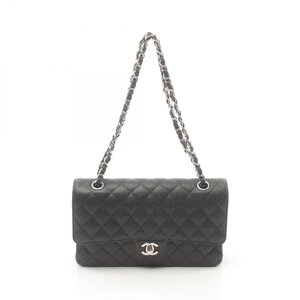 シャネル マトラッセ Wフラップ ブランドオフ CHANEL レザー ショルダーバッグ キャビア 中古 レディース