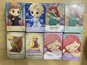 ディズニー Q posket フィギュアセット 8種 アナと雪の女王 ラプンツェル ティンカーベル アリエル