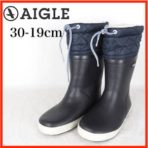 EB7338*AIGLE*エーグル*キッズレインブーツ*30-19cm*ネイビー