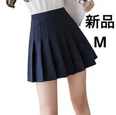 ◎【2】コスプレ衣装 M プリーツスカート 紺 制服 テニス チアガール ダンス