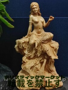 極上品 精密細工 弁財天 仏像 置物 女神 美女 彫刻