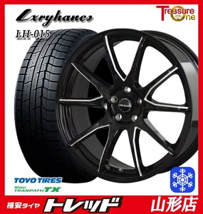 山形店 新品 タイヤアルミセット ラグジーヘインズLH015 1870 114 5H +48 BK/P TOYO ウィンタートランパスTX 235/60R18 2024年製 CX-60