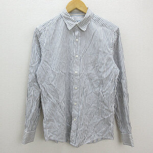 ◇ ユナイテッドアローズ/green label relaxing　マルチストライプ 長袖シャツ ワイシャツ【メンズM】/MENS/13【中古】■