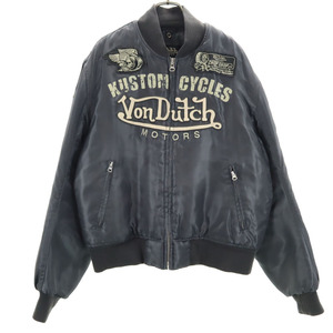 ボンダッチ フライトジャケット XL チャコールグレー VonDutch 中綿入り メンズ