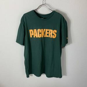 Nike ナイキ プリント Tシャツ 半袖 グリーン 古着 PACKERS 半袖Tシャツ