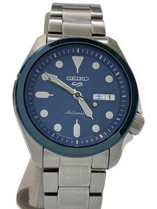 SEIKO◆自動巻腕時計/アナログ/ステンレス/BLU/SLV/4R36-08M0