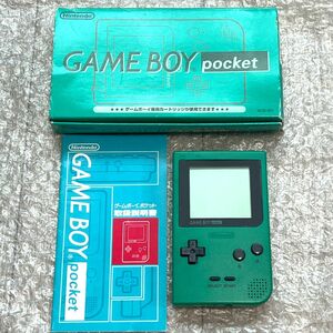 〈良品・動作確認済み・箱説付属〉GB ゲームボーイポケット 本体 MGB-001 グリーン GAMEBOY Pocket Green