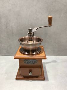 S9318◎CAFE 　カフェ　コーヒーミル　手挽　喫茶　珈琲　中古　回転OK　240105