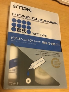 中古/湿式ビデオヘッドクリーナ/VHS,S-VHS/TDK/TCW-21