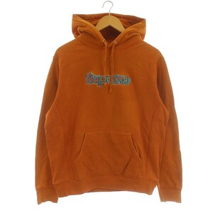 シュプリーム SUPREME 18SS Gonz Logo Hooded Sweatshirt ゴンズ ロゴ フーディー スウェット パーカー プルオーバー 裏起毛 S オレンジ