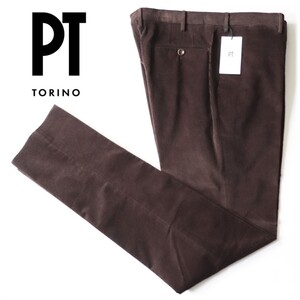 《PT TORINO ピーティートリノ》新品 定価39,600円 ルーマニア製 SLIM FIT ノータック ストレッチコーデュロイパンツ 54 3L(W95)A9366