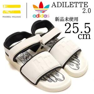 新品 25.5cm アディダスオリジナルス × ファレル ウィリアムス adidas Pharrell ADILETTE アディレッタ サンダル 白 ホワイト 春 夏