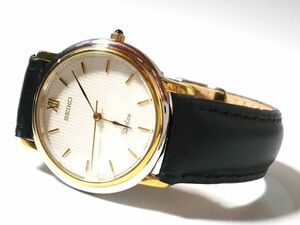 【Yi3☆】SEIKO/セイコー◇DOLCE/ドルチェ/5S21-6010/SACW012◇1990年製♂QZ/スイープセコンド/新品ベルト