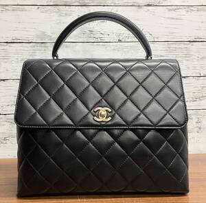 CHANEL シャネル マトラッセ 55****66 ハンドバッグ ブラック 鑑定書付き 店舗受取可 店舗受取可