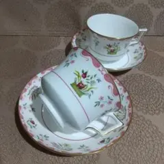 ❀未使用　❀美品【Wedgwood ビアンカ　コーヒーカップ＆ソーサー　２客