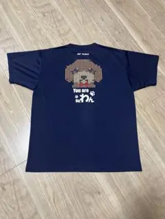 YONEX ネイビー Tシャツ 犬デザイン Oサイズ❗️