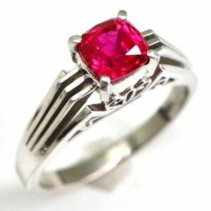 CrescentVert(クレサンベール)《Pt900 ルビー リング》N 5.4g 約12.0号 0.89ct jewelry ring diamond ジュエリー EB8/EB8