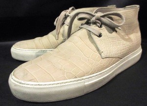 スペイン製 YSL YVES SAINT LAURENT イブ サンローラン クロコ エンボス加工 ハイトップ スニーカー Yves Saint Laurent Croc Skin Chukka