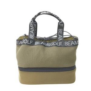 【1円】BEAMS GOLF ビームスゴルフ 2024年モデル 2層式 保冷保温 カートバッグ ベージュ系 [240101295141]