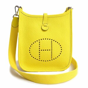 （未使用　展示品）エルメス HERMES エブリン エヴリン TPM アマゾン 16 トリヨンクレマンス レザー ライム イエロー シルバー金具 U刻印