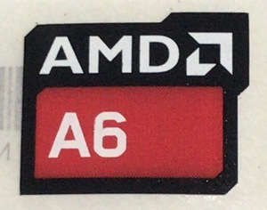 ■新品・未使用 ■10枚セット 【AMD A6】エンブレムシール【20*16㎜】送料無料・追跡サービス付き☆P226