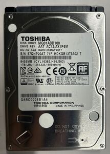 使用時間 705時間 正常 TOSHIBA MQ01ABD100 1000GB 1TB n20250102-8