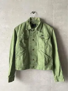 【70s】wrangler 124MJ 後染めデニムジャケット 黒タグ USA製