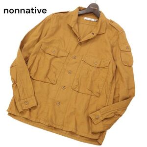 nonnative ノンネイティブ NN-S3101 【ROAMER SHIRT】通年 シルク混 長袖 ミリタリー シャツ ジャケット Sz.2　メンズ　I4T01885_5#C