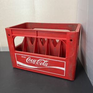 コカ・コーラ Coca Cola 昭和レトロ 収納箱 ケース プラスチック 瓶ケース drinkcola 当時物 アンティーク 15本